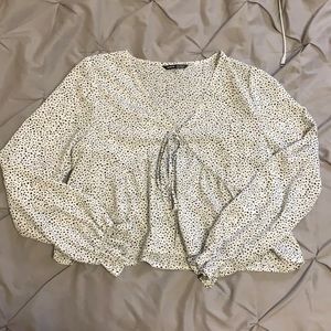 Shein polka dot blouse